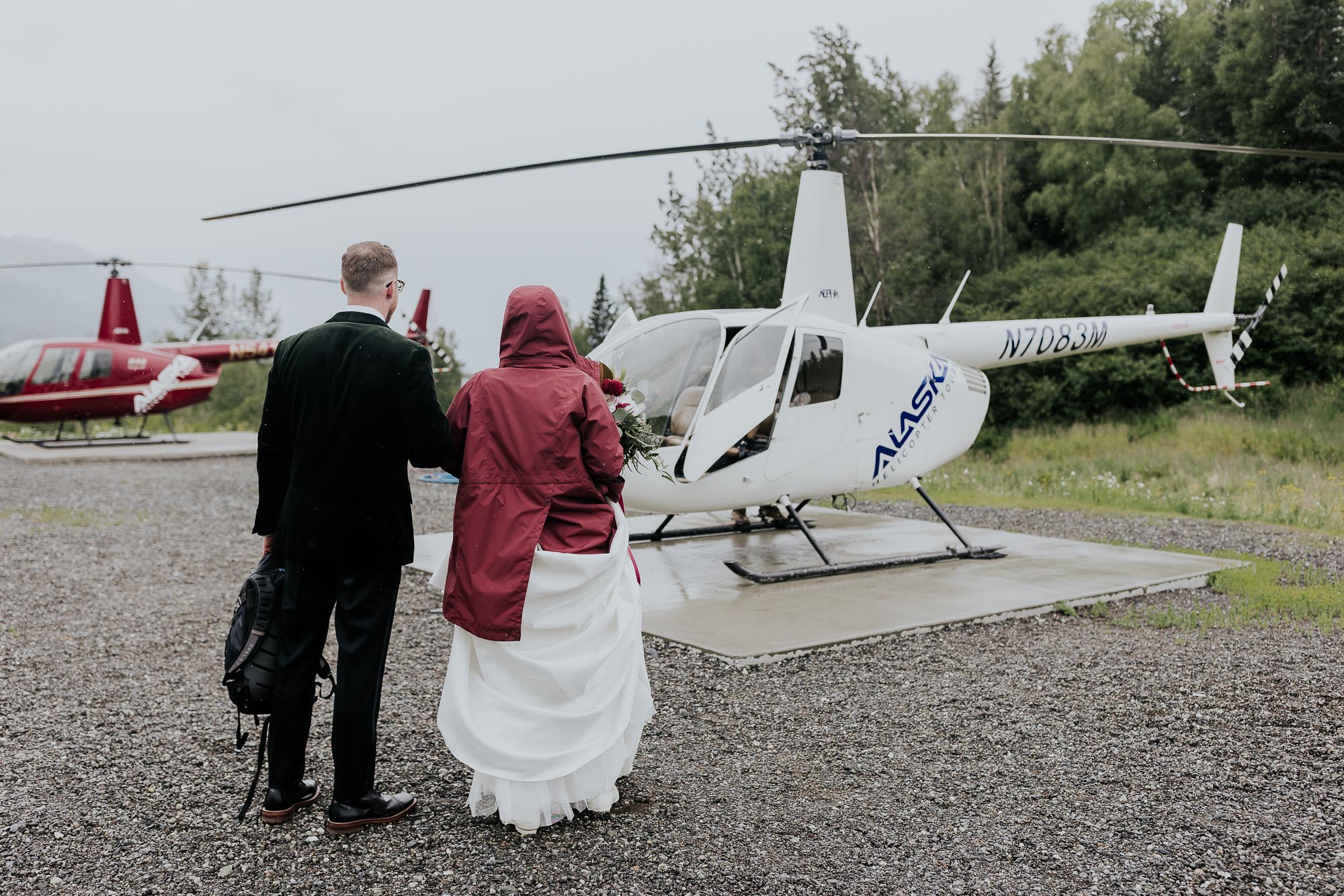 glacier helicopter elopement alaska wedding photographer