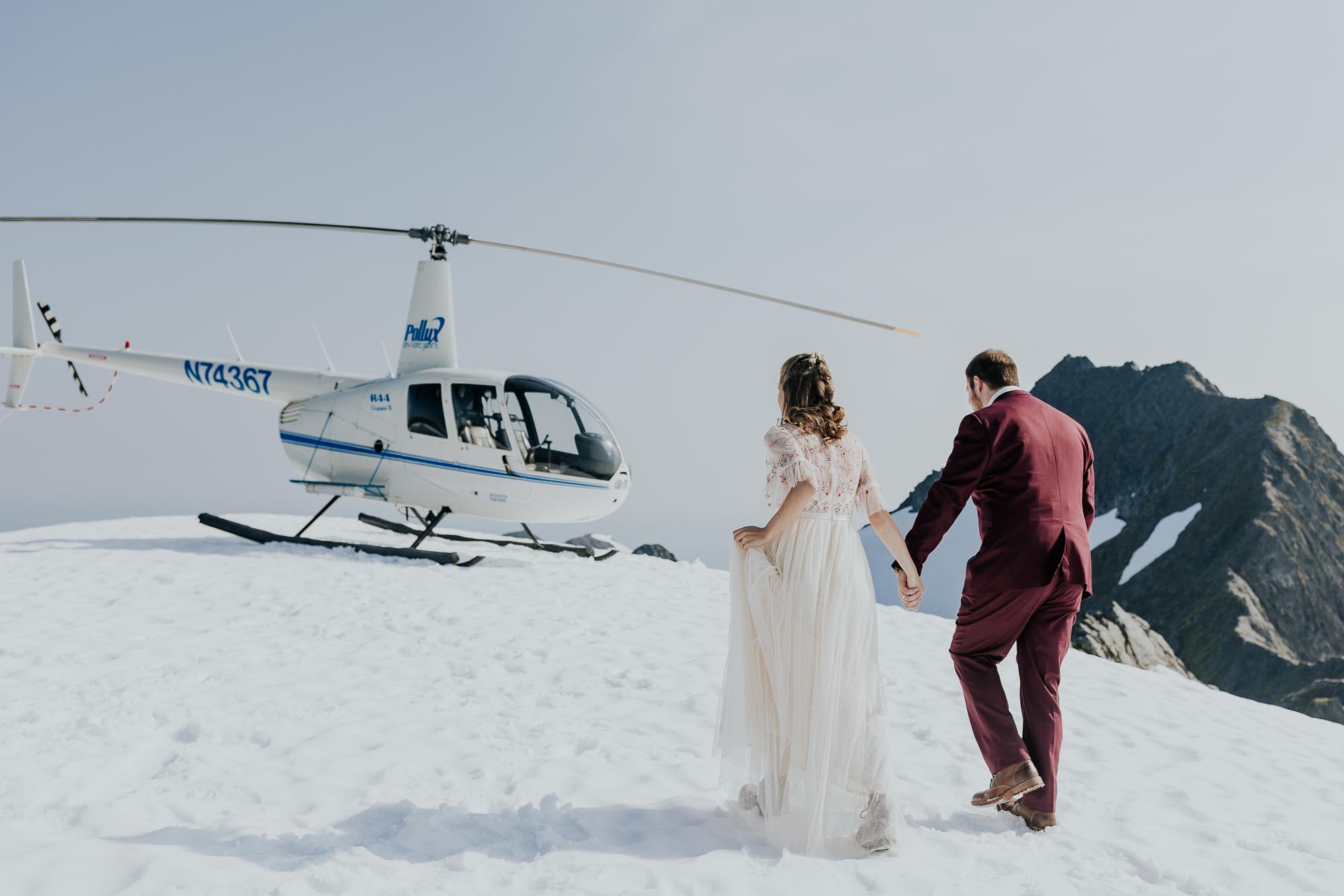seward helicopter elopement alaska glacier wedding