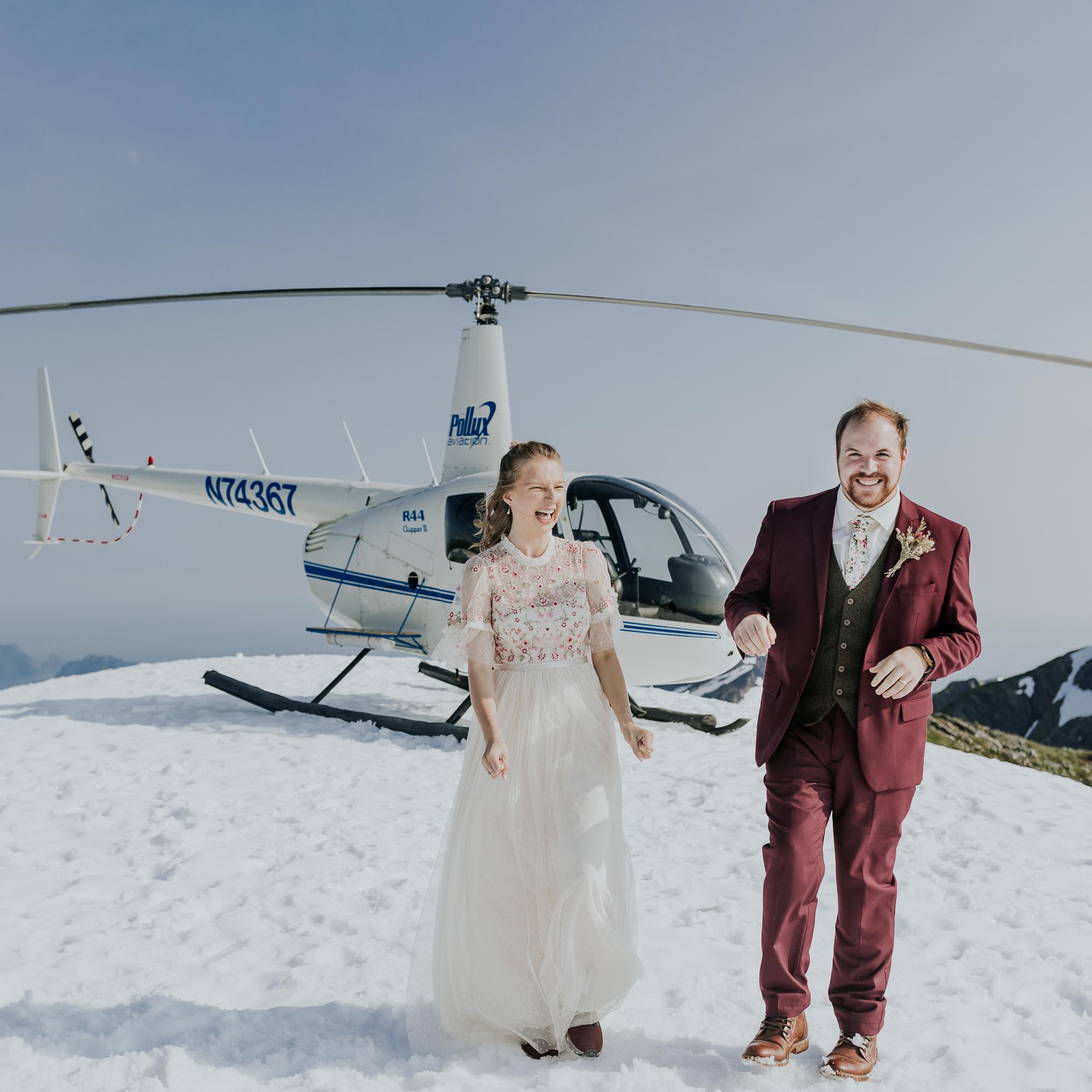seward helicopter elopement alaska glacier wedding