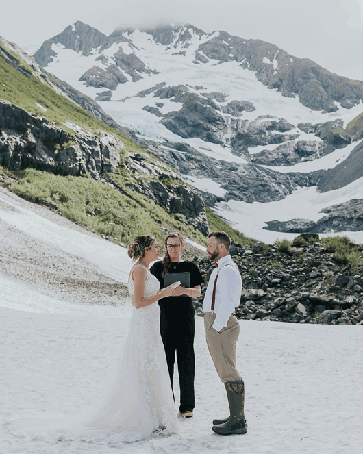 alaska glacier hiking elopement wedding outdoor girdwood