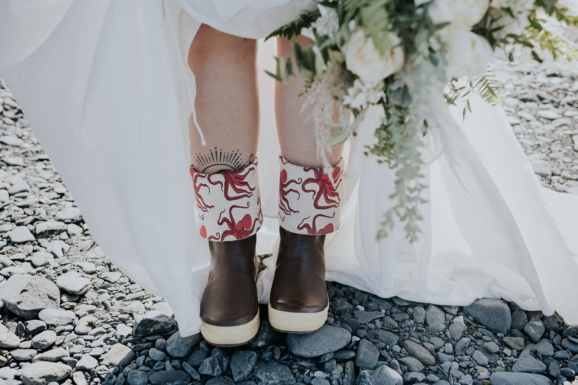 xtratuf boots alaska bride wedding seward